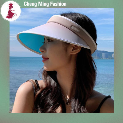 Cheng เสื้อไม่มีปีกสำหรับผู้หญิง,หมวกครีมกันแดดแฟชั่นฤดูร้อนป้องกันรังสียูวีหมวกกระบังแสงระบายอากาศได้ดีสำหรับชายหาด