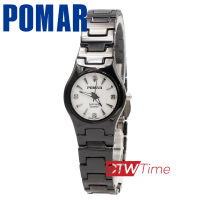 Pomar นาฬิกาข้อมือผู้หญิง สายเซรามิก รุ่น PM76001B02 (สีดำ / หน้าปัดขาว )