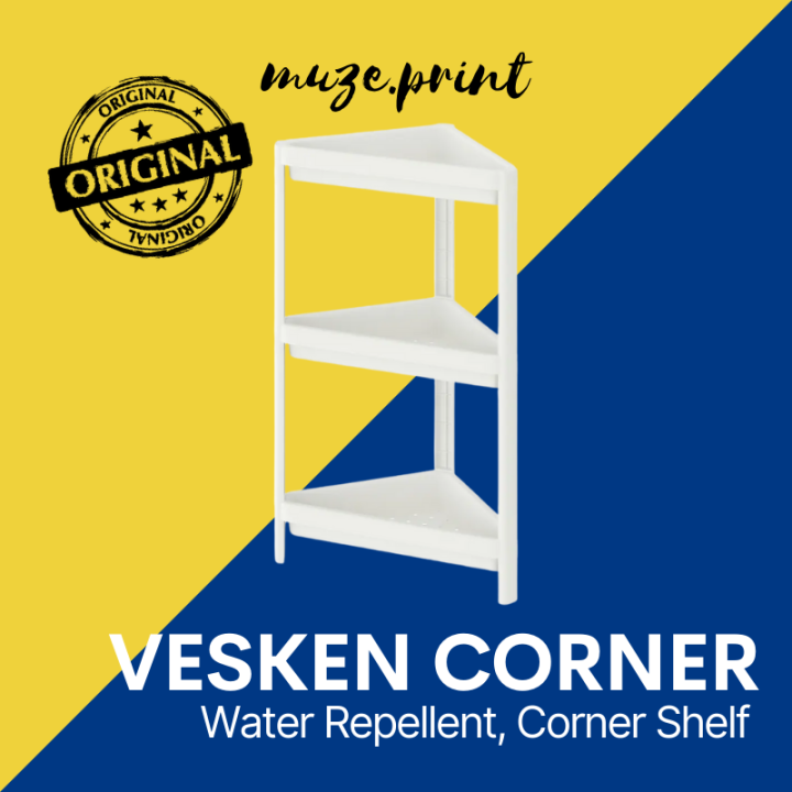 VESKEN Corner shelf unit, white, 33x33x71 cm (13x13x28) - IKEA CA