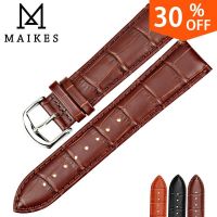 2023 ◑☁☄ MAIKES Baru Menonton Aksesoris Menonton Gelang Sabuk Lembut Kulit Asli menonton Tali Menonton Band 16 18 20 22 24mm Watchbands