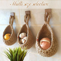 Hanging Wall Vegetable Fruit Baskets Vintage Handmade Woven Storage Basket Hanging Wall Vegetable Fruit Baskets HFing