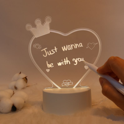 New Note Board Girlfriend Night Lamp Creative Led Night Light USB Message Board Holiday Light With Pen