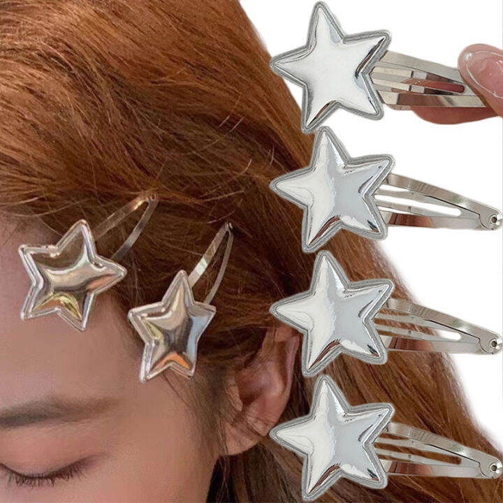 bb-snap-clip-pu-bobby-pin-silver-headwear-women-star-hair-clips-hair-clips-hair-accessoires