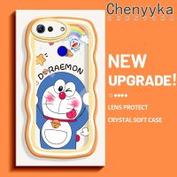 Chenyyka เคสสำหรับ Honor V20 V30 Pro เคส เคสการ์ตูนโดราเอมอนน่ารักใหม่ โบกขอบกันกระแทกแบบใสอ่อนเคสมือถือโปร่งใสกล้องถ่ายรูปที่สร้างสรรค์เคสซิลิกาเจลฝาครอบป้องกัน