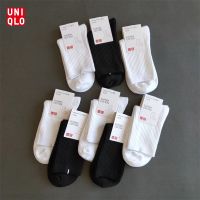 Uniqlo ถุงเท้าผู้ชาย,ถุงเท้าคูดงสีดำและสีขาวถุงเท้าเข็มคู่กันกลิ่นถุงเท้ากีฬา