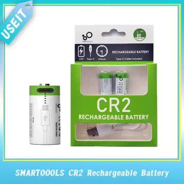 Powerful 3.7V Lithium CR2 USB Rechargeable Battery Camera Range