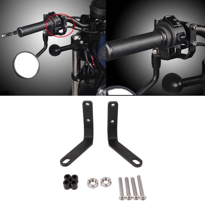 Handyhalterung Für Honda Rebel CMX300/CMX500 – CNC Aluminium, 360° Drehbar, Für Lenker/Spiegel (Silber)