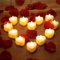 10pcs Flameless LED Tea Lights Electric Candles Battery Powered Lamp for Valentine 39;s Day Wedding Party Holidays Home Decoration