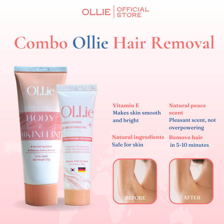 Ollie Hair Removal Cream + serum to prevent hair regrowth, Genital Hair
