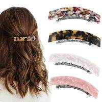 【CC】✁┅☄  Leopard Hair Clip Acetate Hairpin French Marble Colorful Accessories for