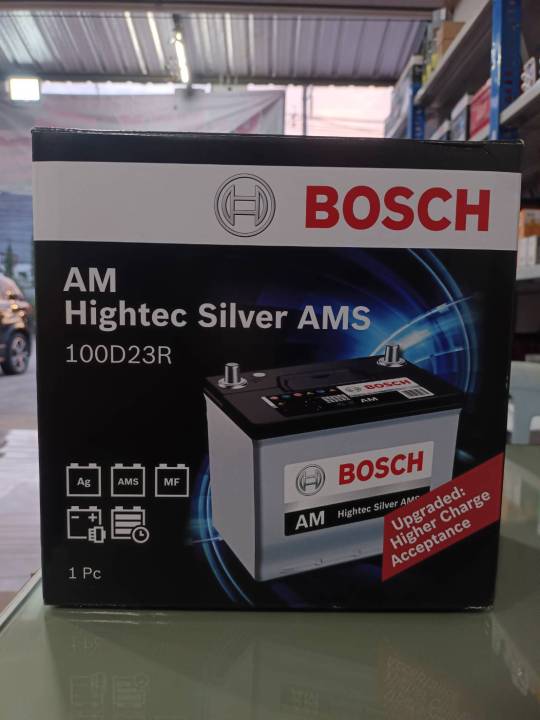 bosch-100d23r-hightec-silver-ams-รับประกัน15เดือน-แบตเตอรี่แห้ง-70-แอมป์-แบตเตอรี่รถยนต์-รองรับ-ams-ไดร์ชาร์ทอัจฉริยะ