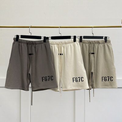 Oversize Shorts for Men FG7C Flocking Streamer Essentials Casual Pants Womens Shorts Male Basketball Sports Streetwear