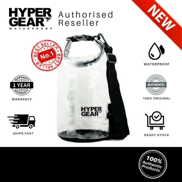 Hypergear Dry Bag 5 Liter (Clear Type) ( 1 Year Warranty + Ready Stock