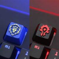 1ชิ้นหมวกอลูมิเนียมอัลลอยกุญแจชุบสังกะสีสำหรับ World Of Warcraft ว้าวคีย์บอร์ดแบบกลไกสามิติผ่อนคลาย Keycap ความสูง R4