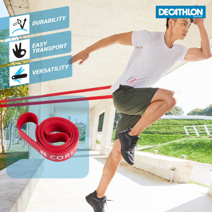 Decathlon Fitness Gym Elastic Resistance Band (45kg, Durable) Domyos