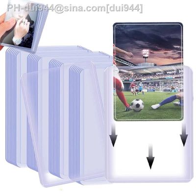 10pcs Toploaders Protective Card Sleeves Transparent PVC Toploader Protector Fit Holder for Collectible Trading Basketball Card