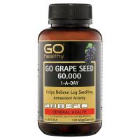 Go Healthy Grape Seed 60000mg 120 Vege Capsules เม็ดองุ่น