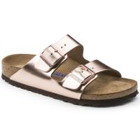 รองเท้าแตะลำลอง Original 2019 Birkenstockรองเท้าแตะ Women Inspiration Collection Metallics Arizona Natural Leather Metallic Copper