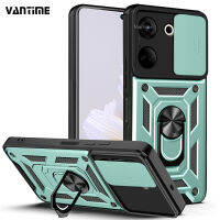 Vantime สำหรับ Tecno Camon 20 Pro 4G เคสโทรศัพท์สไลด์ฝาครอบกล้อง Kickstand Hard เกราะกันกระแทกฝาหลัง