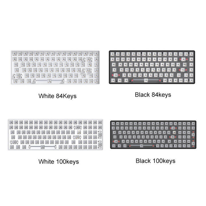84/100 Keys Customized Mechanical Keyboard Kit CIY Hot swap Shaft Wired