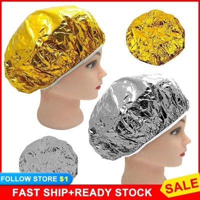 Disposable Shower Caps  One-off Bathing Hat Aluminum Foil Cap For Beauty Salons Hair Elastic Caps Hair Care Protector Adhesives Tape