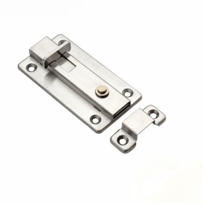 3 Inch Stainless Steel Door Latch Sliding Lock Barrel Bolt Automatic Spring Latch Safety Lock for Hotel Office Home Cabinet