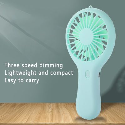 Mini Handheld Small Fan with Low Noise Compact and Portable USB Charging Port Three Speed Adjustable Small Fan Adhesives Tape
