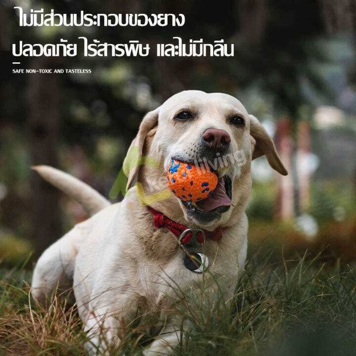 ลูกบอล-บอลยาง-ของเล่นหมา-dog-ball-toy-ของเล่นขัดฟัน-ลูกบอลยางกัด-บอลหมา-ของเล่นสุนัข-ของเล่นสัตว์เลี้ยง-ทนทานต่อการกัด-บอลโยนสุนัข-มี-2-ขนาด