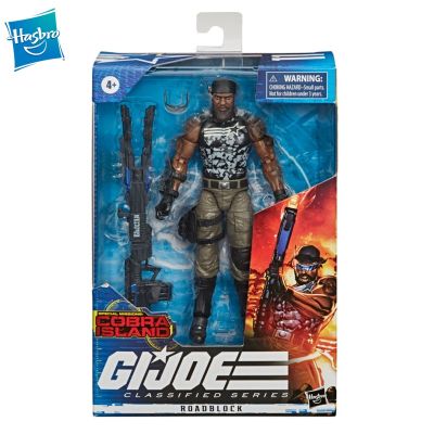 Hasbro G.I. Joe Cobra Island Roadblock ฟิกเกอร์อนิเมะที่ใช้งานร่วมกันตุ๊กตาขยับแขนขาได้ของขวัญวันเกิดของเล่นเด็กโมเดล