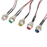 5ชิ้นรถมินิเรือ DC12V ชุดสัญญาณไฟ LED แสงแผงหน้าปัดโคมไฟเตือนแผงแดชบอร์ด