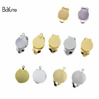 BoYuTe (20 Pieces/Lot) Metal Brass No Pierced Ear Clip with 9-10-15MM Blank Base Diy Earrings Jewelry Accessories Parts