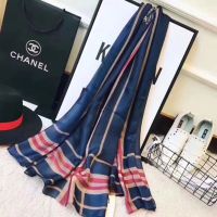 Grid Print Silk Scarf Women Shawls And Wraps Ladies Scarves Wamen Beach Towel