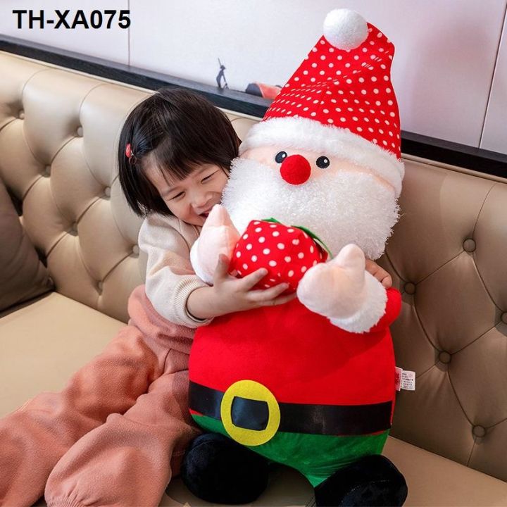 น่ารักซานตาคลอสตุ๊กตาของเล่นตุ๊กตาหมอนขนาดใหญ่ตุ๊กตาของขวัญคริสต์มาสเด็กสาว