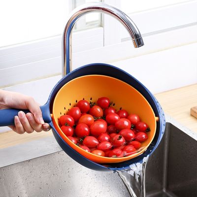 【CC】 Drain Basket Bowl Plastic Washing Storage Strainers Bowls Drainer Vegetable Cleaning Colander