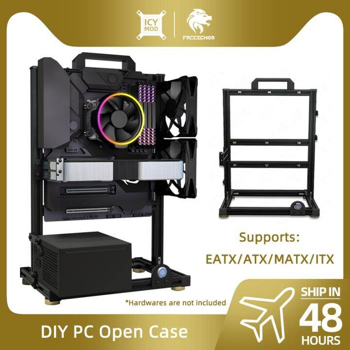 Open Case Gamers ATX MOD PC Chassis Rack DIY Computer Base