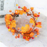 AJOQNU Autumn Happy Halloween Outdoor Pendants Door Garland Hanging Decor Wall Decorations Artificial Flowers