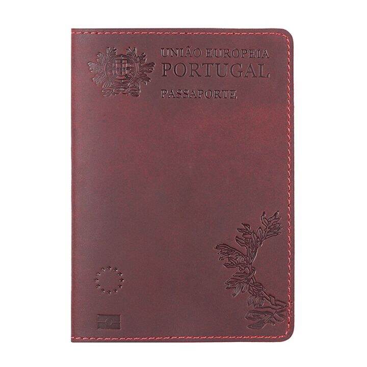 หนังสือเดินทางโปรตุเกสสำหรับทุกเพศหนังแท้100-sampul-kartu-ใส่บัตรเครดิตหนังสือเดินทางโปรตุเกส