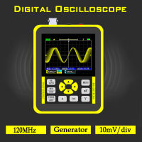 NANWEI Handheld Mini Digital Oscilloscope with 2.4 Inches Color Screen 120M Bandwidth 500M Sampling Rate for Maintenance and DIY Electronic Test