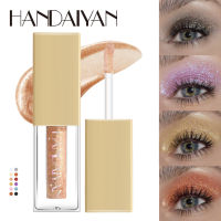 HANDANYAN อายแชโดว์แบบพกพากันน้ำยาวนานยาว12สีอายแชโดว์เหลวกันเหงื่อเลื่อมอายแชโดว์เหลวง่ายต่อการแต่งสี