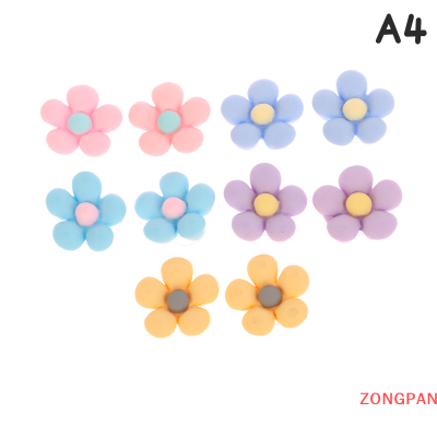 ZONGPAN หัวเข็มขัดตกแต่งรองเท้าเครื่องประดับ DIY เดซี่น้อยลายการ์ตูนหัวเข็มขัดสำหรับน่ารักลายดอกไม้ตกแต่ง1ชุด