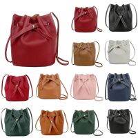 ▣  Shoulder Drawstring Crossbody Fashion Simplicity High-capacity Ladies Synthetic Leather Female Handbag