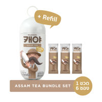 KYA Milkshake Assam tea (Bundle) เคย่า มิลค์เชค ชานม อัสสัม สูตรชานมไต้หวัน (แพ็คคู่) 1ขวด3ซอง + Refill 3 ซอง