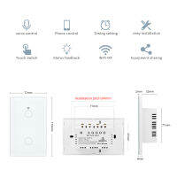 Tuya Smart Life Home House WiFi Wireless Remote Wall Switch Voice Control Touch Sensor LED Light Switches Alexa Home 220. V