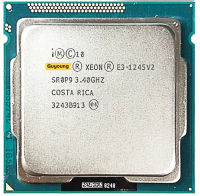 Xeon E3 V2 E3-1245 1245v2 E3 1245 V2 3.4 GHz ใช้เครื่องประมวลผลซีพียูสี่แกนขนาด8ม. 77W LGA 1155