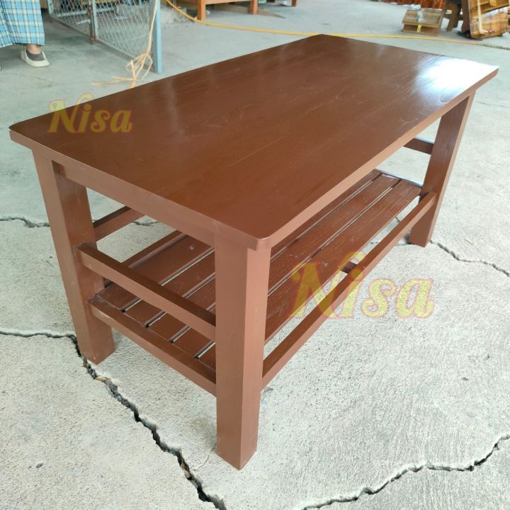 nisa-โต๊ะรับแขก-โต๊ะวางของ-100-50-สูง50-ซม-โต๊ะกลาง-โต๊ะกลางโซฟา-สีน้ำตาล-มีรับประกัน