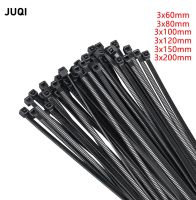 1000pcs 3x80mm 3x100mm 3x120mm 3x150mm Black white cable tie fastening ring 3x100 industrial self-locking nylon cable tie Cable Management