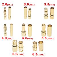 5sets 2/3/4/5/5.5/6/6.5/8.0mm RC Battery Gold-plated Bullet Banana Plug High Quality Male Female Bullet Banana Connector Plug Electrical Connectors