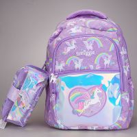 ❉✻ ออสเตรเลีย smiggle เครื่องเขียนนักเรียน silver love Pegasus ultra-light decompression ไหล่กระเป๋านักเรียนความจุขนาดใหญ่กระเป๋าเป้สะพายหลัง