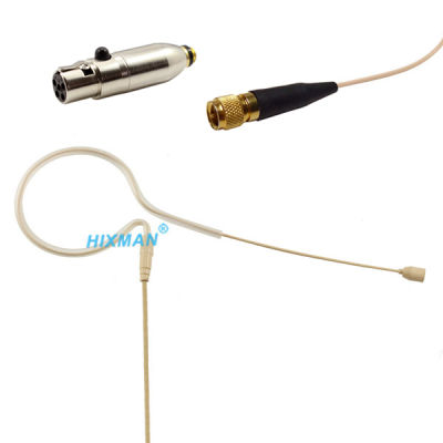 HIXMAN Beige EM1-SM Single Ear OmniDirectional Earset Headset Microphone For Lectrosonics SM LM UM Series Wireless system TA5F