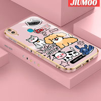 JIUMOO เคสสำหรับ Huawei Y7 2019 Y7 2019ชั้นหนึ่งเคสซิลิโคนด้านดีไซน์ใหม่ลายการ์ตูนน่ารักลูกสุนัขเคสป้องกันฝาปิดเลนส์เต็มรูปแบบปกป้องกล่องกันกระแทกกล้องถ่ายรูป